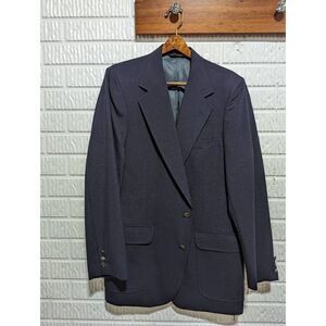 J. Peterman Men's Blue Wool Single Breasted Nautical Theme Blazer Size 42L
